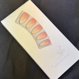 Sjopa immediate nail fashion Nude Pink white gradient False Nails press on new